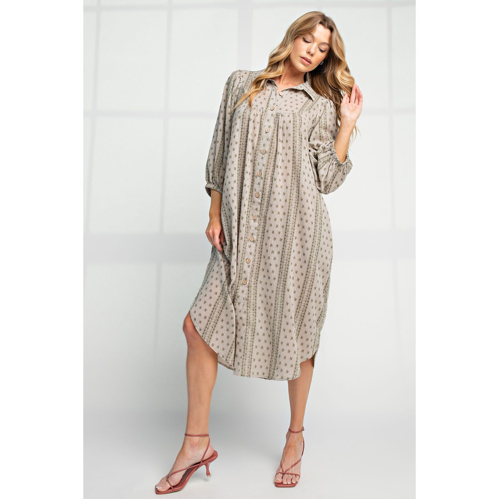 Capture The Day Button Down Dress